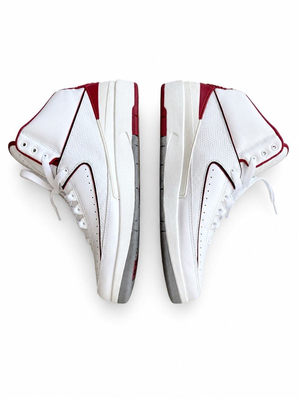 Nike Air Jordan 2 Retro White Varsity Red 2014 385475-102 Men’s Size 8.5